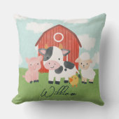 Jongens Schattigee rustieke boerderijdieren Kinder Kussen (Voorkant)
