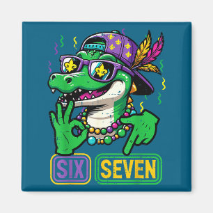 Jongens Shirt Six Seven Alligator 6 7 Magneet