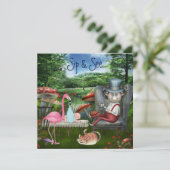 Jongens Sip en zie het Baby shower van de Tea Part Kaart (Staand voorkant)