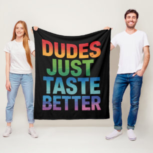Jongens smaken gewoon beter Grappige Gay Pride LGB Fleece Deken