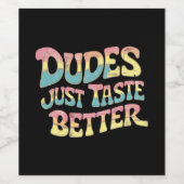 Jongens Smaken Gewoon Lekkerder LGBT Gay Pride Maa Wijn Etiket (Enkel label)