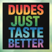 Jongens Smaken Simpelweg Beter Grappige Gay Pride  Raamsticker (Vel 3)
