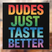 Jongens Smaken Simpelweg Beter Grappige Gay Pride  Raamsticker (Vel 2)