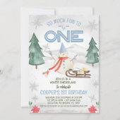 Jongens Sneeuwman Winter Onederland Verjaardag Kaart (Voorkant)