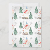 Jongens Sneeuwman Winter Onederland Verjaardag Kaart (Achterkant)