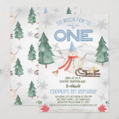 Jongens Sneeuwman Winter Onederland Verjaardag Kaart (Voorkant / Achterkant)