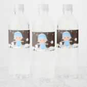 Jongens Sneeuwvlok Baby shower Waterflesetiketten Waterfles Etiket (Flessen)