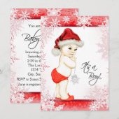 Jongens Sneeuwvlok Kerst Baby shower Kaart (Voorkant / Achterkant)