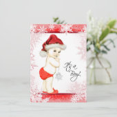 Jongens Sneeuwvlok Kerst Baby shower Kaart (Staand voorkant)