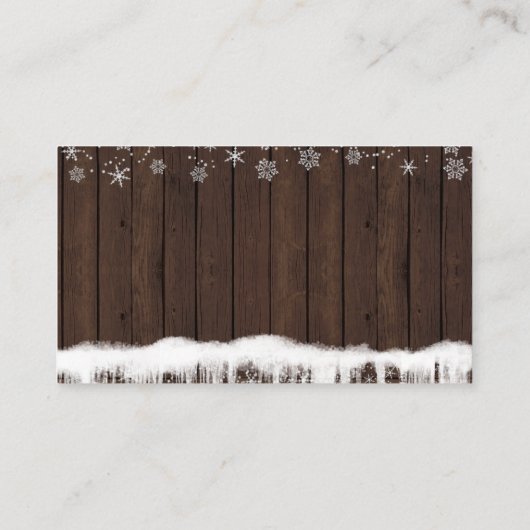 Jongens Sneeuwvlok Luier Raffle Tickets Informatiekaartje (Achterkant)