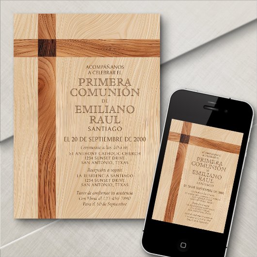 Jongens Spaanse Eerste Communie Kaart