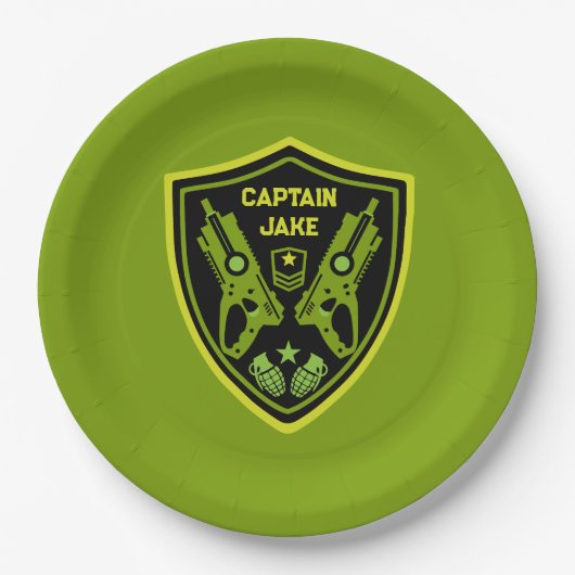 Jongens Speelgoed Dart Pistool Battle Papieren Bordje (Voorkant)