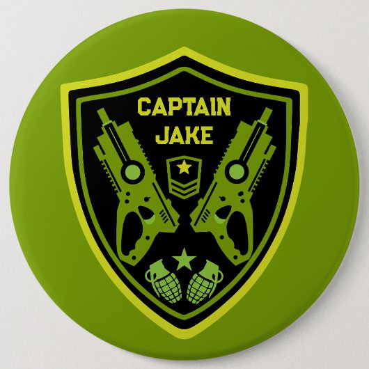 Jongens Speelgoed Dart Pistool Battle Ronde Button 6,0 Cm (Voorkant)