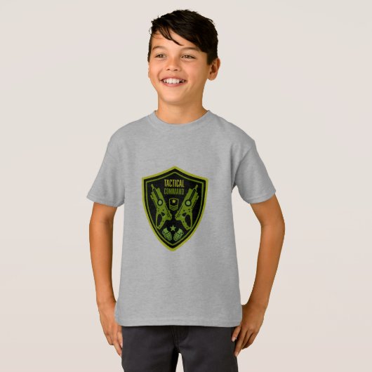 Jongens Speelgoed Dart Pistool Battle T-shirt (Voorkant volledig)