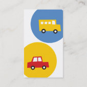 Jongens Speelgoed Fun Transport Kinder kleuterscho Visitekaartje (Achterkant)