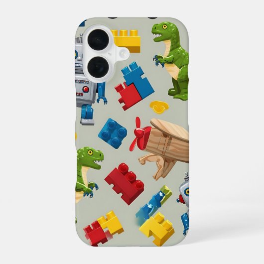 Jongens Speelgoed iPhone 16 Hoesje (Achterkant)