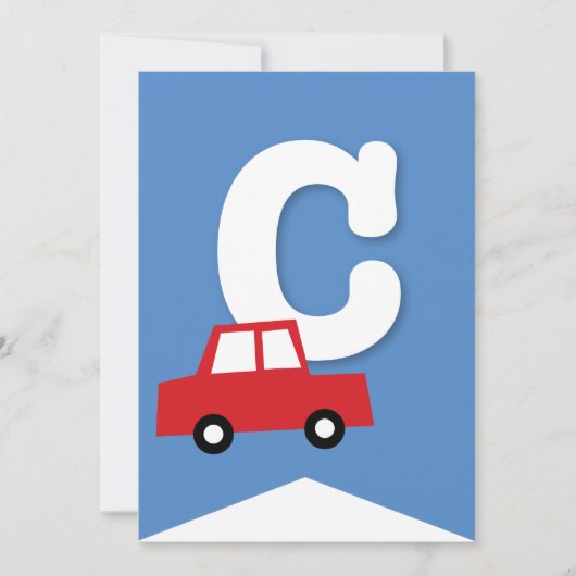 Jongens Speelgoed Kind Verjaardagsfeestje DIY Bunt Kaart (Voorkant)