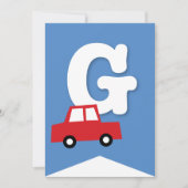 Jongens Speelgoed Kind Verjaardagsfeestje DIY Bunt Kaart (Voorkant)