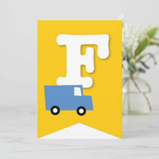 Jongens Speelgoed Kind Verjaardagsfeestje DIY Bunt Kaart (Staand voorkant)