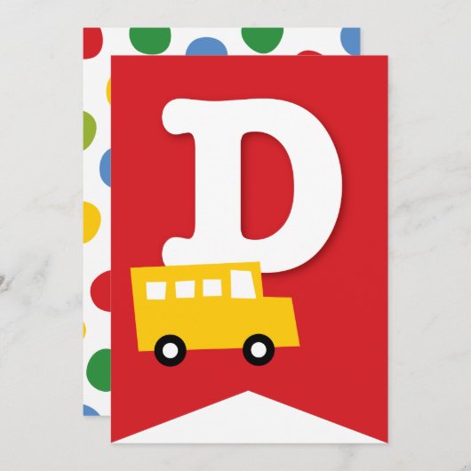 Jongens Speelgoed Kind Verjaardagsfeestje DIY Bunt Kaart (Voorkant / Achterkant)