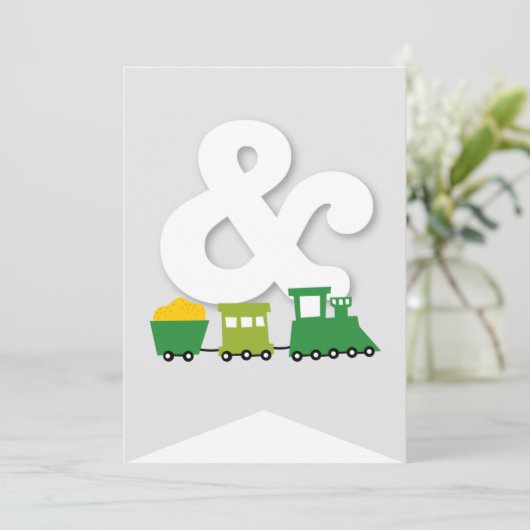 Jongens Speelgoed Kind Verjaardagsfeestje DIY Bunt Kaart (Staand voorkant)