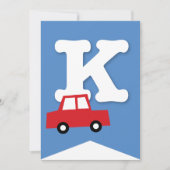 Jongens Speelgoed Kind Verjaardagsfeestje DIY Bunt Kaart (Voorkant)