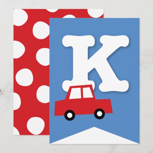 Jongens Speelgoed Kind Verjaardagsfeestje DIY Bunt Kaart (Voorkant / Achterkant)