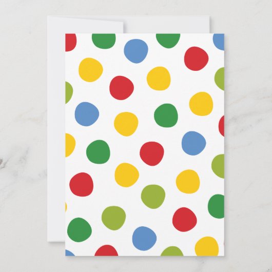 Jongens Speelgoed Kind Verjaardagsfeestje DIY Bunt Kaart (Achterkant)