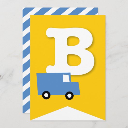 Jongens Speelgoed Kind Verjaardagsfeestje DIY Bunt Kaart (Voorkant / Achterkant)