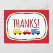 Jongens Speelgoed Kinderen Verjaardagsfeestje Dank Briefkaart (Voorkant)