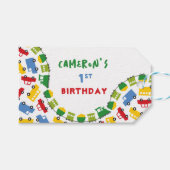 Jongens Speelgoed Kleurrijk Vervoer Kind's Verjaar Cadeaulabel (Voorkant (Horizontaal))