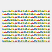 Jongens Speelgoed Kleurrijk Vervoer Kind's Verjaar Inpakpapier Vel (Voorkant)