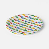 Jongens Speelgoed Kleurrijk Vervoer Kind's Verjaar Papieren Bordje (Gekanteld)