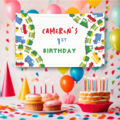 Jongens Speelgoed Kleurrijk Vervoer Kind's Verjaar Spandoek