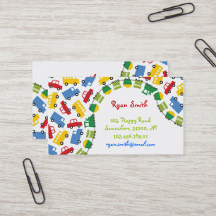 Jongens Speelgoed Kleurrijke Vervoer Auto Bus Truc Visitekaartje