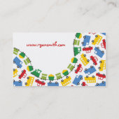 Jongens Speelgoed Kleurrijke Vervoer Auto Bus Truc Visitekaartje (Achterkant)