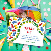 Jongens Speelgoed Leuk Vervoer Auto Trein Vrachtwa Bedankkaart