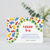 Jongens Speelgoed Leuk Vervoer Auto Trein Vrachtwa Bedankkaart (Staand voorkant)