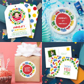 Jongens Speelgoed Leuk Vervoer Foto 1e Verjaardags Kaart