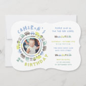 Jongens Speelgoed Leuk Vervoer Foto 2e Verjaardags Kaart (Voorkant)