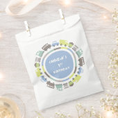 Jongens Speelgoed Pastel Blauw Kind Vervoer Verjaa Bedankzakje (Geknipt)