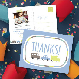 Jongens Speelgoed Pastelblauw Kinderverjaardagsfee Briefkaart