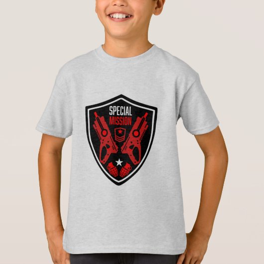 Jongens Speelgoed Pijl Pistool Gevecht T-shirt (Voorkant)