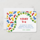 Jongens Speelgoed Pret Vervoer Auto Trein Vrachtwa Bedankkaart (Voorkant)