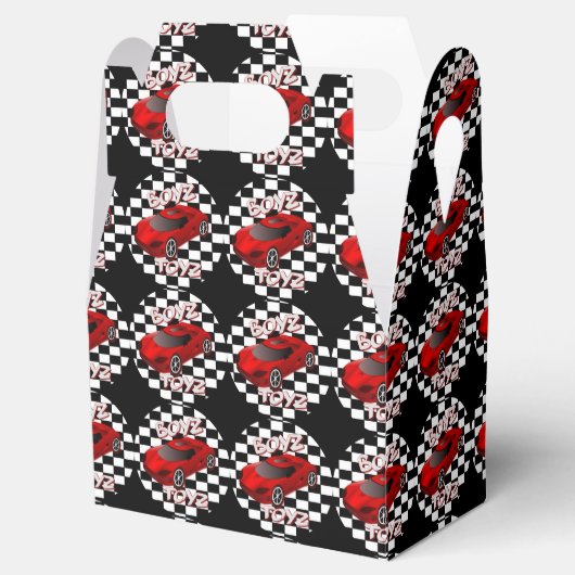 Jongens Speelgoed Rood Sport Auto Favor Box Bedankdoosjes (Geopend)