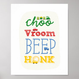 Jongens Speelgoed Transport Auto Trein Bus Baby Op Poster