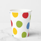 Jongens Speelgoed Verjaardag Primaire Kleuren Polk Papieren Bekers (Achterkant)