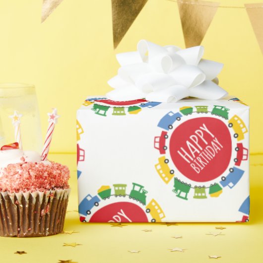 Jongens Speelgoed Vervoer Auto Bus Vrachtwagen Tre Cadeaupapier (Verjaardagsfeest)