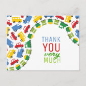 Jongens Speelgoed Vervoer Auto Trein Bus Vrachtwag Briefkaart (Voorkant)