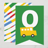 Jongens Speelgoed Vervoer Gelukkig Verjaardagsfees Kaart (Voorkant / Achterkant)